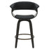 HOLT-26" COUNTER STOOL-BLACK - WALNUT 2 Pcs