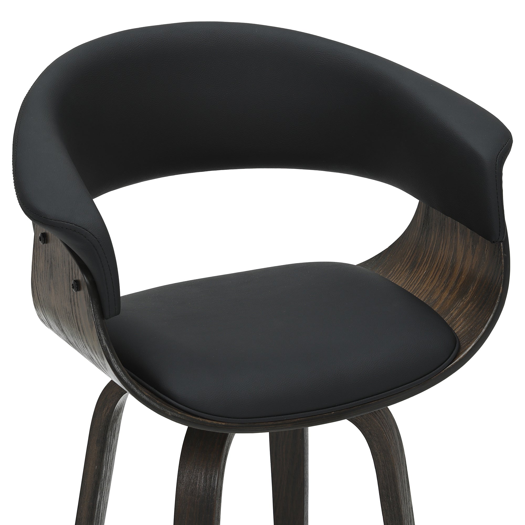 HOLT-26" COUNTER STOOL-BLACK - WALNUT 2 Pcs