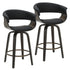 HOLT-26" COUNTER STOOL-BLACK - WALNUT 2 Pcs