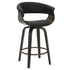 HOLT-26" COUNTER STOOL-BLACK - WALNUT 2 Pcs