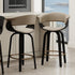 HOLT-26" COUNTER STOOL-MUSHROOM - WALNUT 2 Pcs