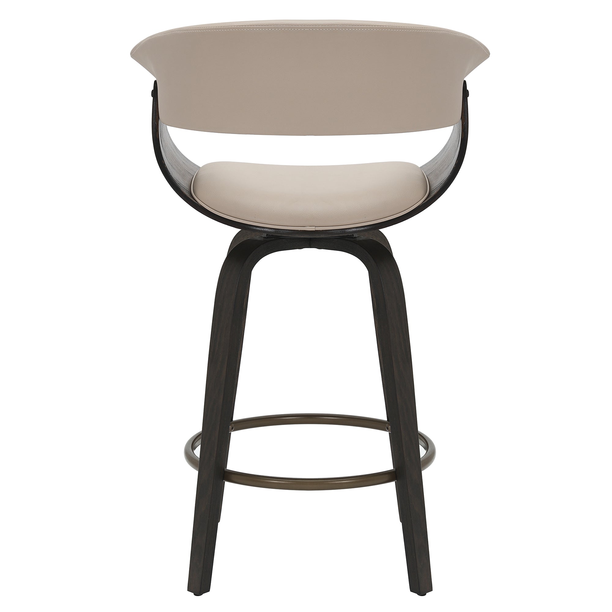 HOLT-26" COUNTER STOOL-MUSHROOM - WALNUT 2 Pcs
