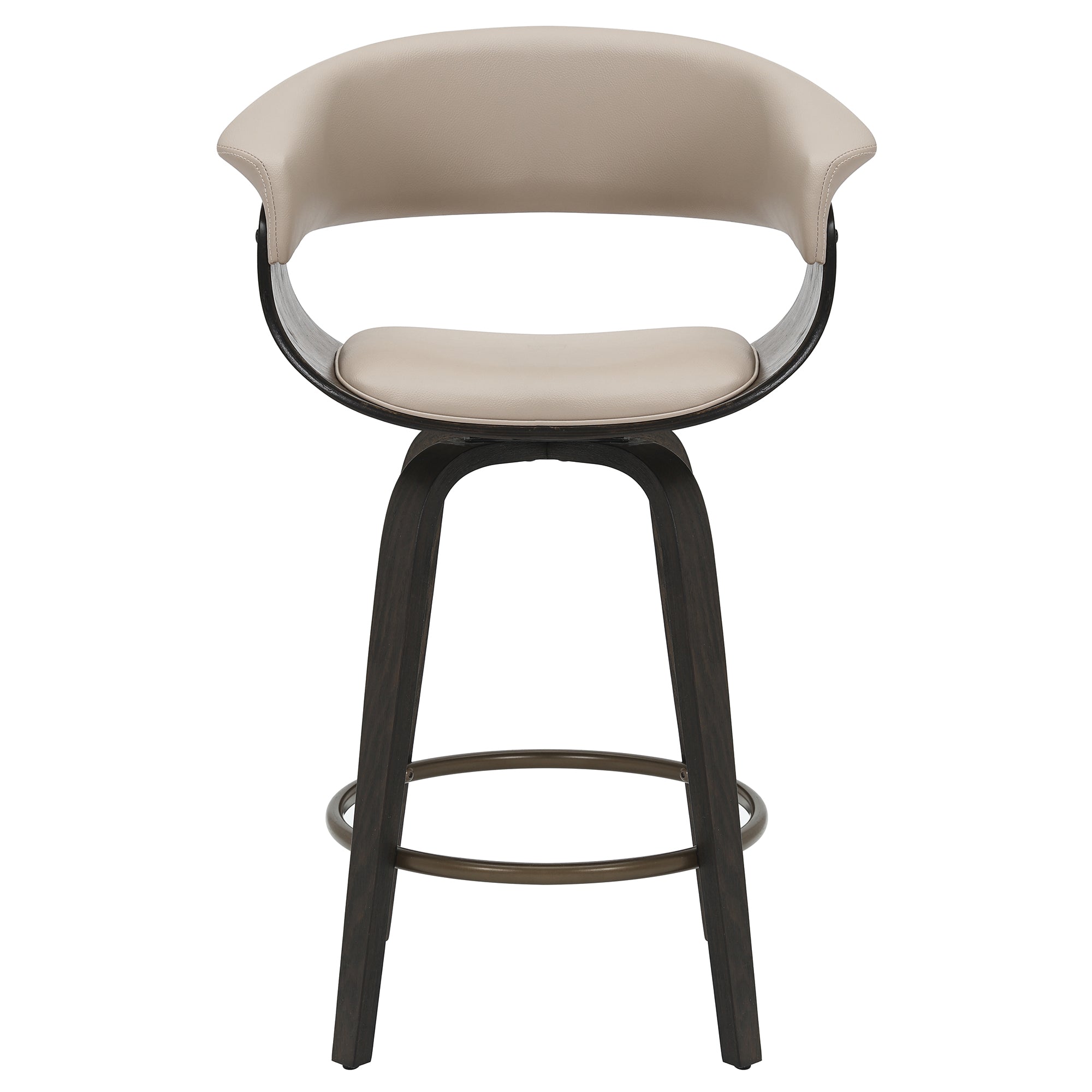 HOLT-26" COUNTER STOOL-MUSHROOM - WALNUT 2 Pcs