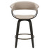 HOLT-26" COUNTER STOOL-MUSHROOM - WALNUT 2 Pcs