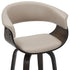 HOLT-26" COUNTER STOOL-MUSHROOM - WALNUT 2 Pcs