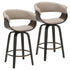 HOLT-26" COUNTER STOOL-MUSHROOM - WALNUT 2 Pcs
