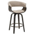 HOLT-26" COUNTER STOOL-MUSHROOM - WALNUT 2 Pcs
