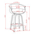 HOLT-26" COUNTER STOOL-MUSHROOM - WALNUT 2 Pcs