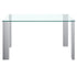 Frankfurt and Maxim 5pc Dining Set - Chrome Table and Grey Chairs