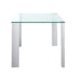 Frankfurt and Maxim 5pc Dining Set - Chrome Table and Grey Chairs