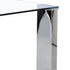 Frankfurt and Maxim 5pc Dining Set - Chrome Table and Grey Chairs