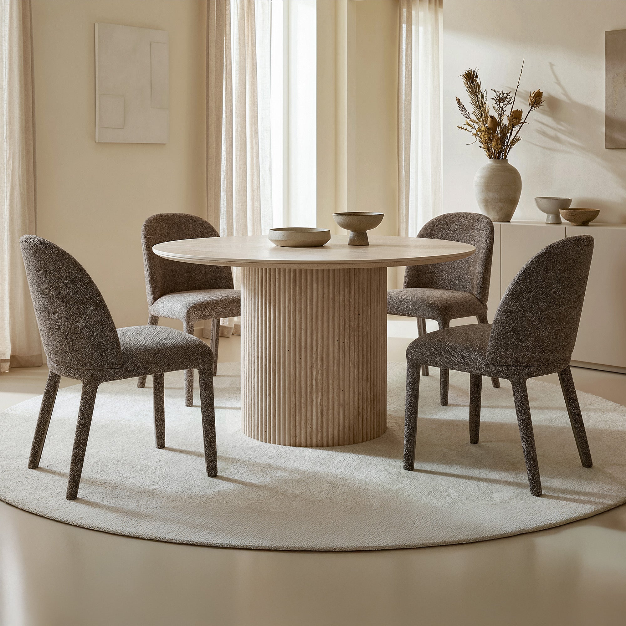 THALIA - KIARA BRN-5PC DINING SET