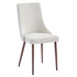 Rocca and Cora 5pc Dining Set, 40" Glass Top, Walnut Base, Table and Beige Chairs