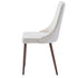 Rocca and Cora 5pc Dining Set, 40" Glass Top, Walnut Base, Table and Beige Chairs