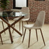 Rocca and Lyna 5pc Dining Set - Walnut Table and Beige Chairs
