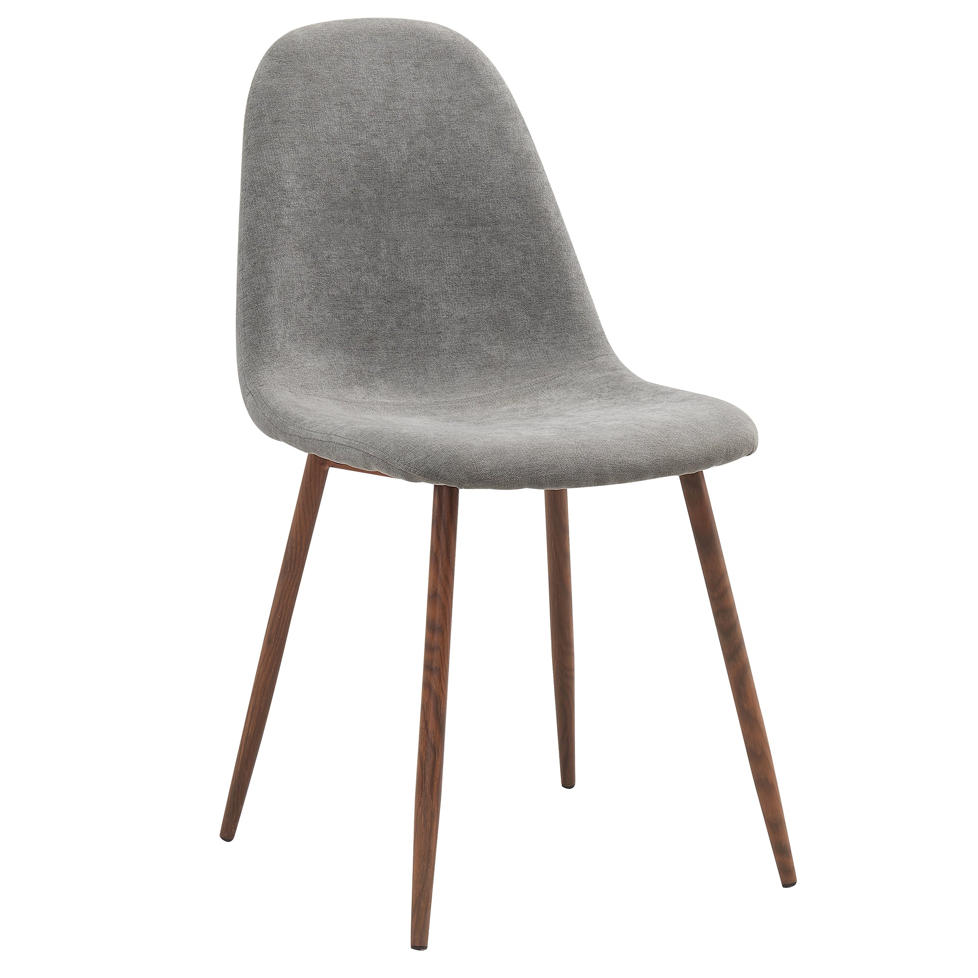 Rocca and Lyna 5pc Dining Set - Walnut Table and Grey Chairs