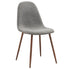 Rocca and Lyna 5pc Dining Set - Walnut Table and Grey Chairs