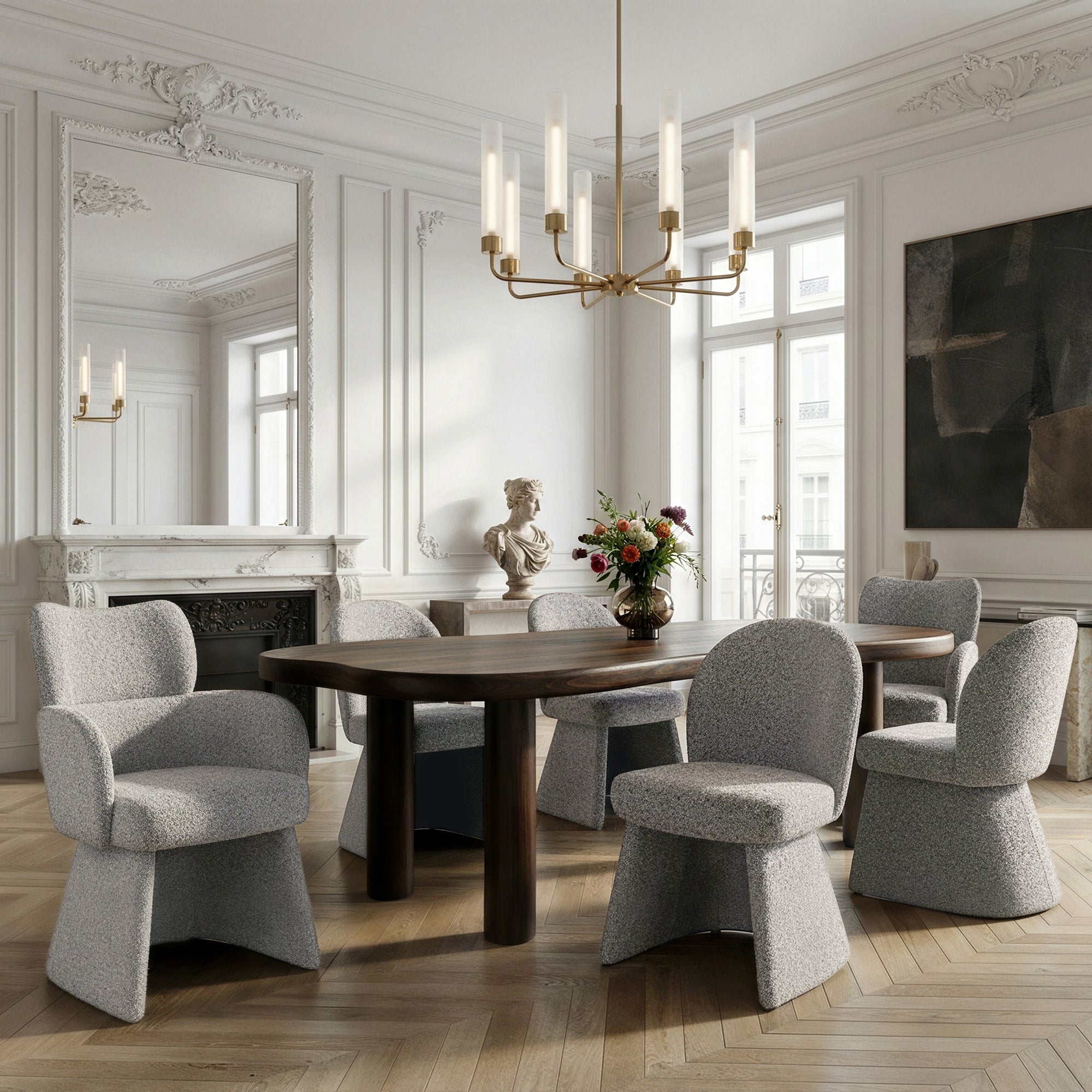 ZALOA - NOELLE - TITANI DKB-7PC DINING SET