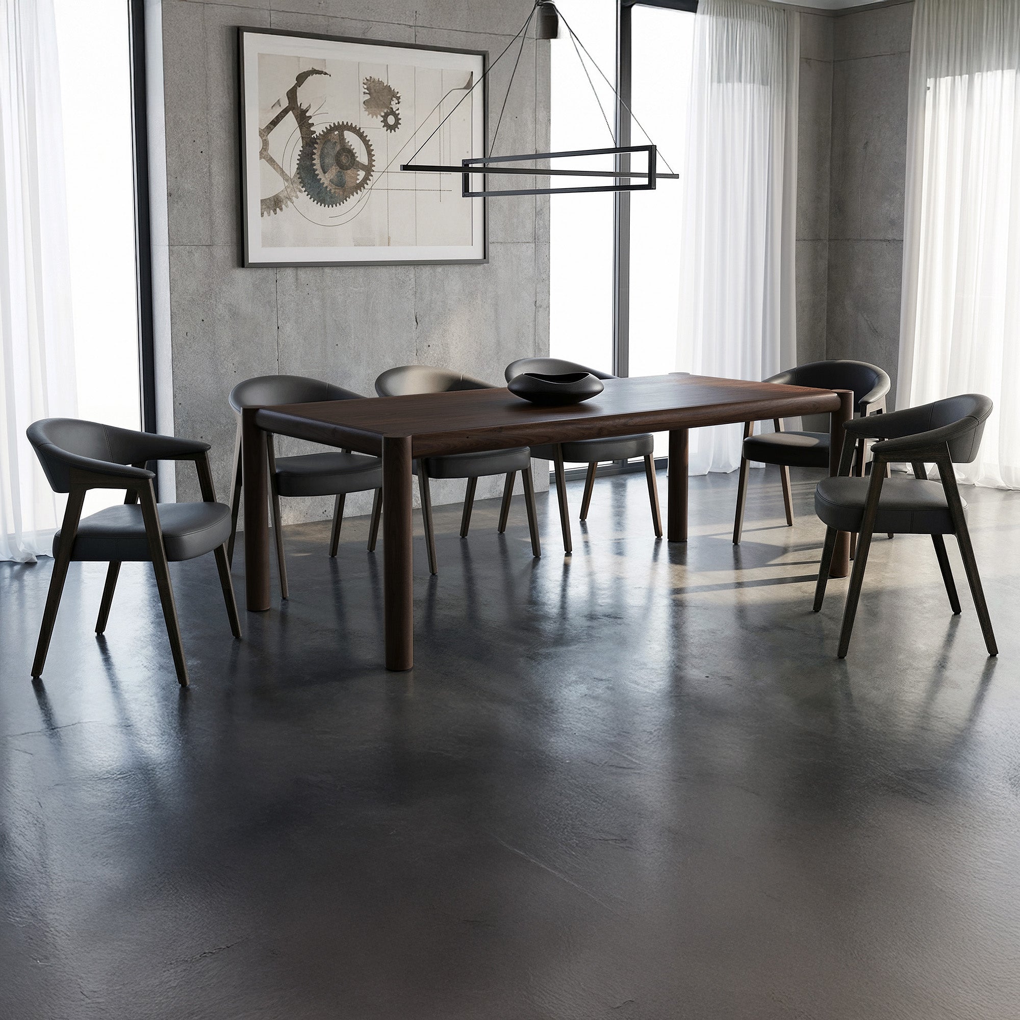 ADVIK MOC - BEXLEY BLK-7PC DINING SET