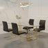 EROS - MAXIM-5PC DINING SET-GOLD/BLACK