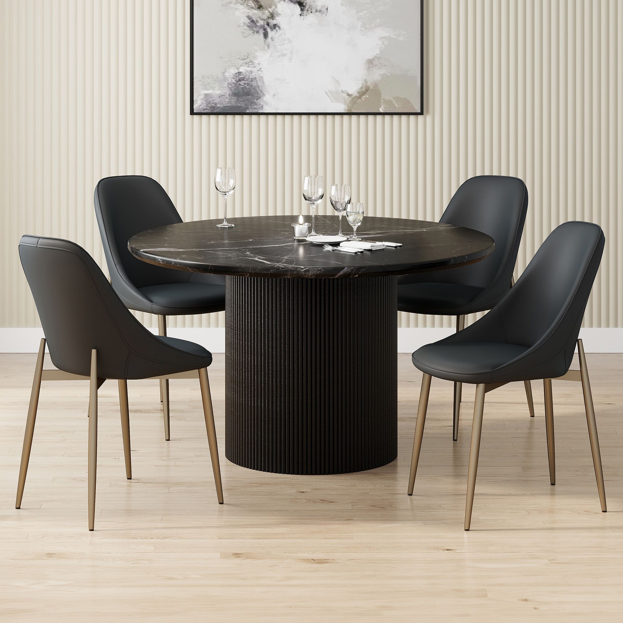 JILSA BLK - CLEO BK-5PC DINING SET