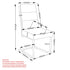 ZILO LARGE BK - BRODI CH-5PC DIINING SET