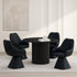 TOVAS RND BLK - CAPRESE BK-5PC DINING SET