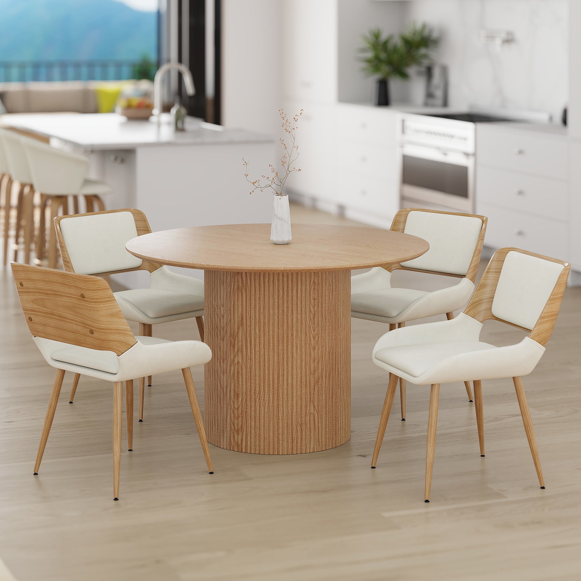 TOVAS RND NAT - HUDSON BG-5PC DINING SET