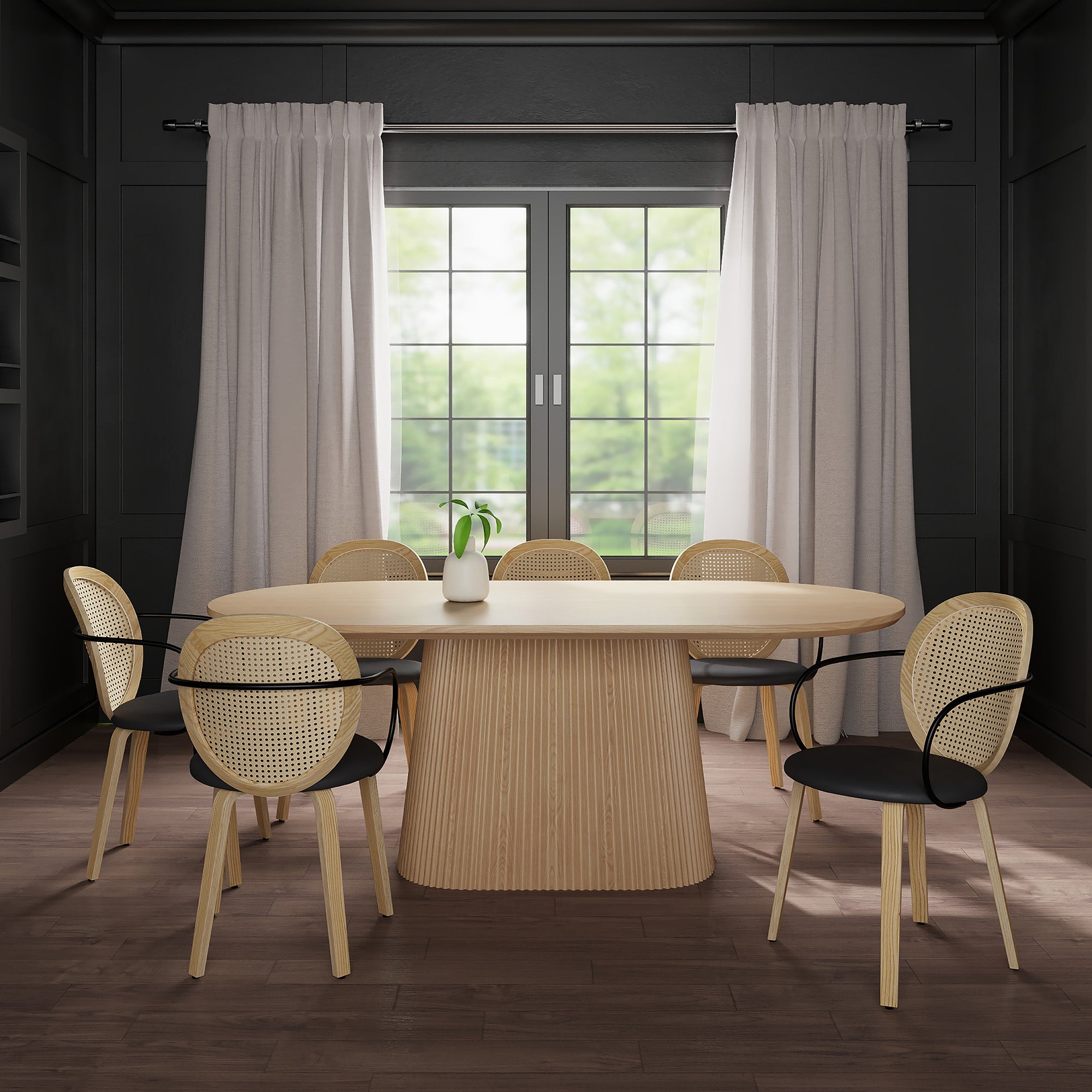TOVAS OV NAT - ORIAS LT OAK-7PC DINING SET