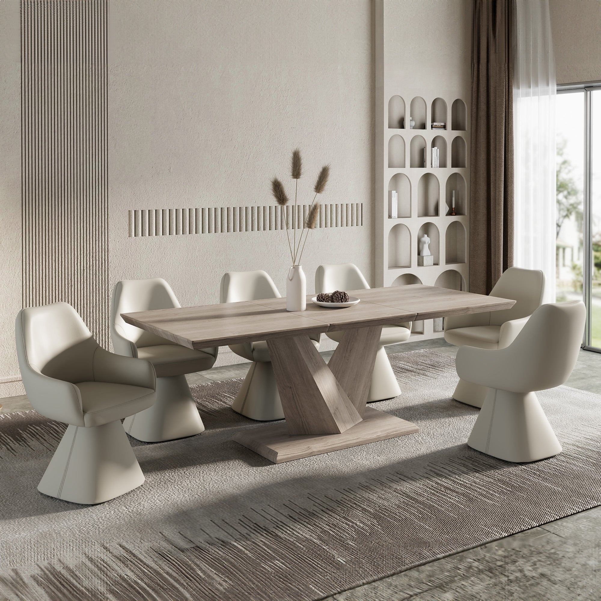 ECLIPSE OK - CAPRESE BEG-7PC DINING SET