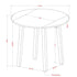 CONRAD-5PC DINING SET-WALNUT