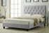 Bed - Queen Size with Grey Fabric with Tufted Headboard  TUS-2366G