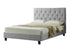 Bed - Queen Size with Grey Fabric with Tufted Headboard  TUS-2366G