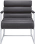 MZ-1143 Accent Chair, Grey, Chrome Frame