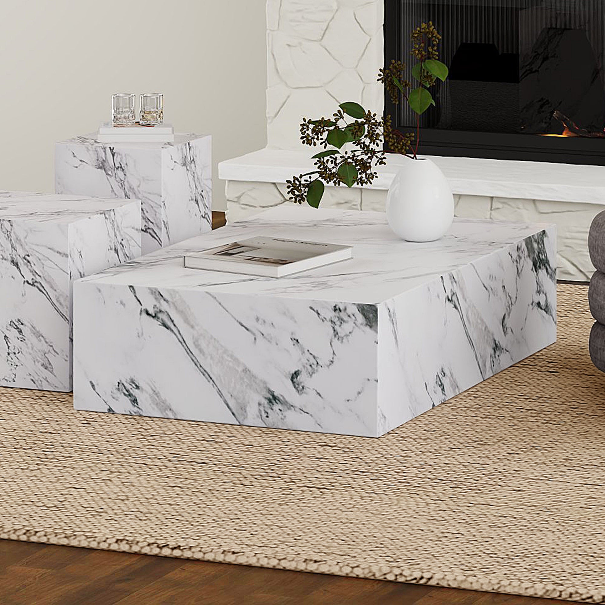 ARTEMIS-COFFEE TABLE-BULGARI WHITE