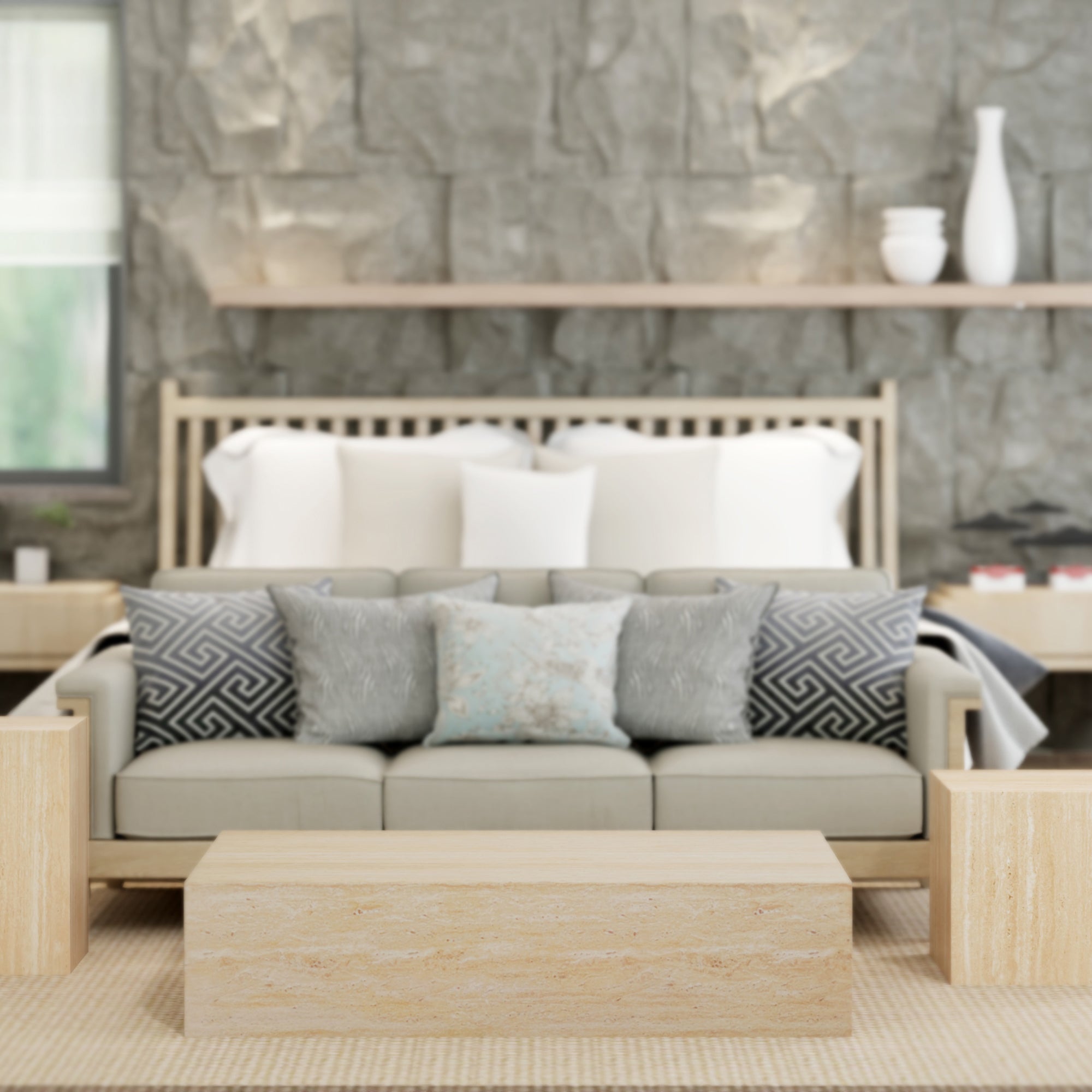 ARTEMIS-COFFEE TABLE-TRAVERTINE