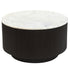 Reyna Round Coffee Table with Storage in Black and White, 31" Diameter