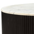 Reyna Round Coffee Table with Storage in Black and White, 31" Diameter