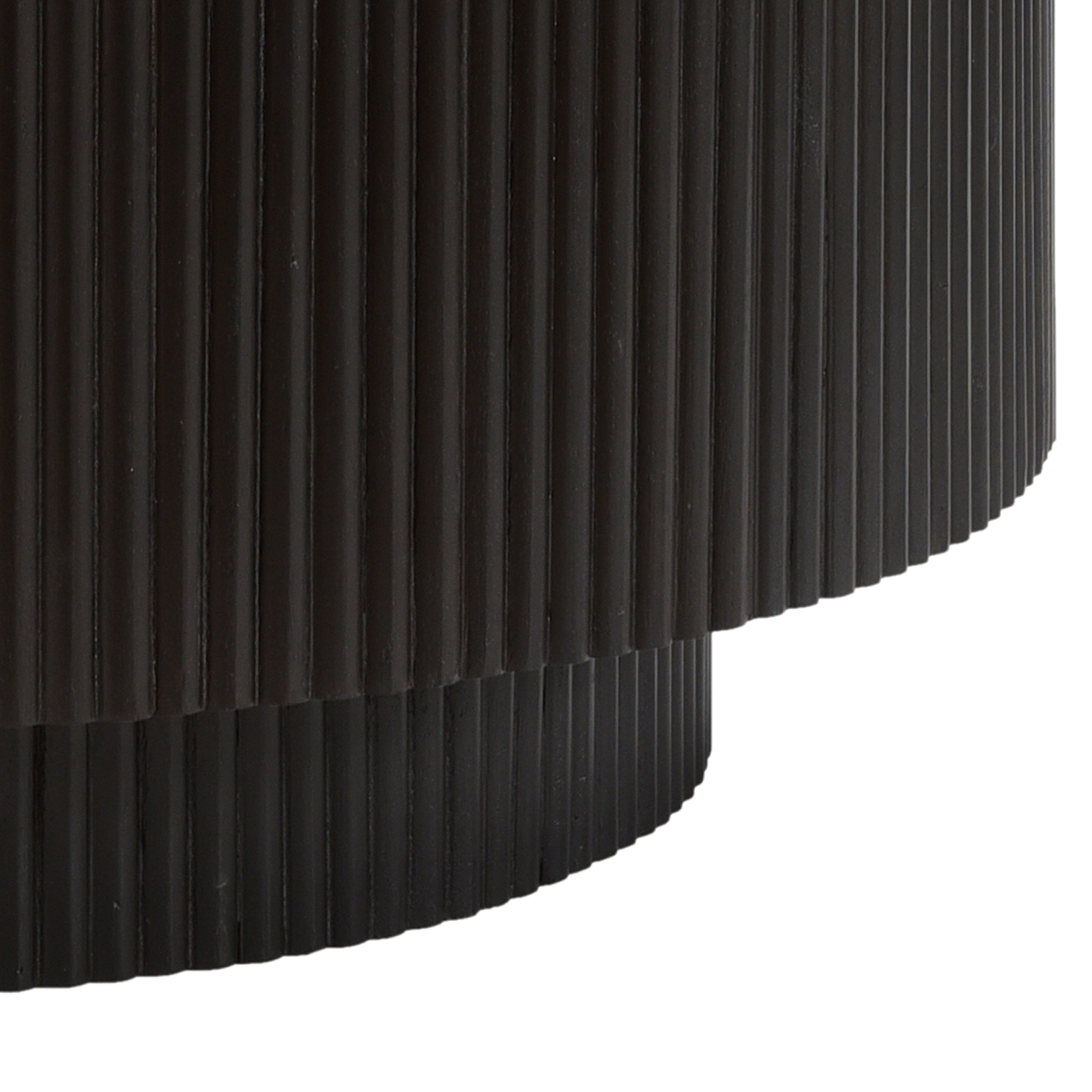Reyna Round Coffee Table with Storage in Black and White, 31" Diameter
