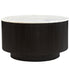 Reyna Round Coffee Table with Storage in Black and White, 31" Diameter