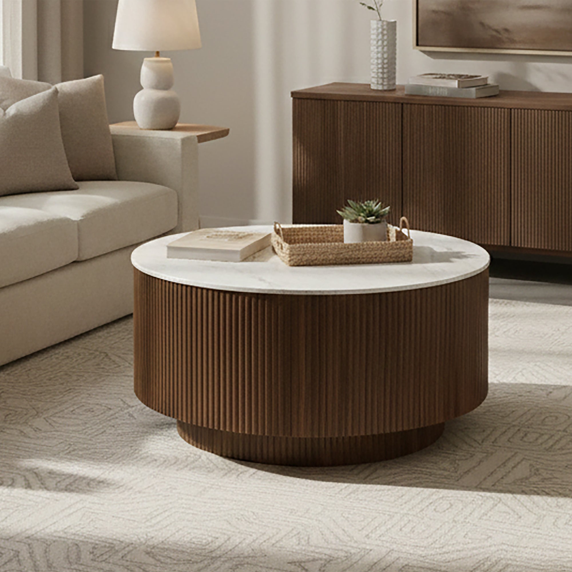 REYNA-COFFEE TABLE-WALNUT