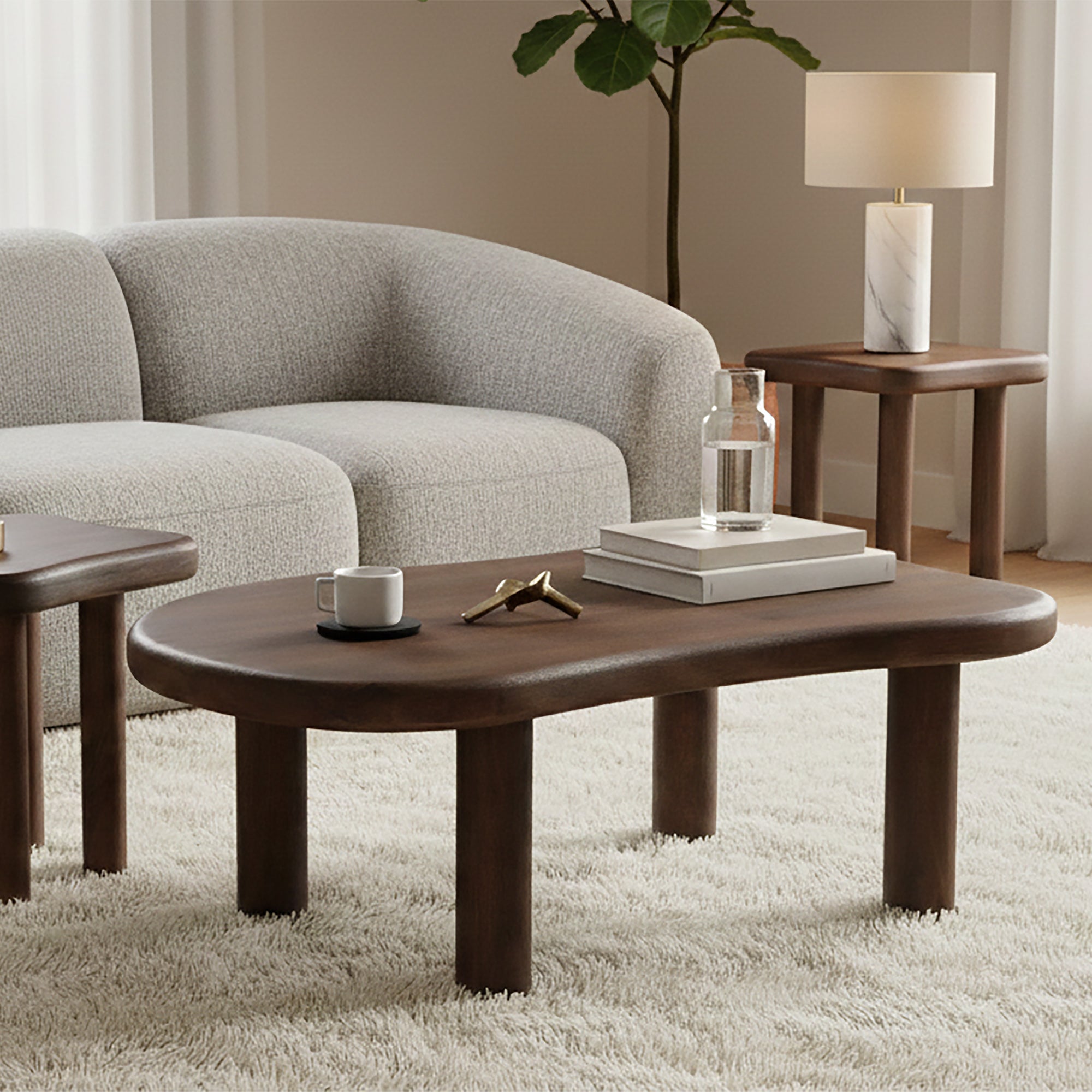 ZALOA-COFFEE TABLE-DARK WALNUT