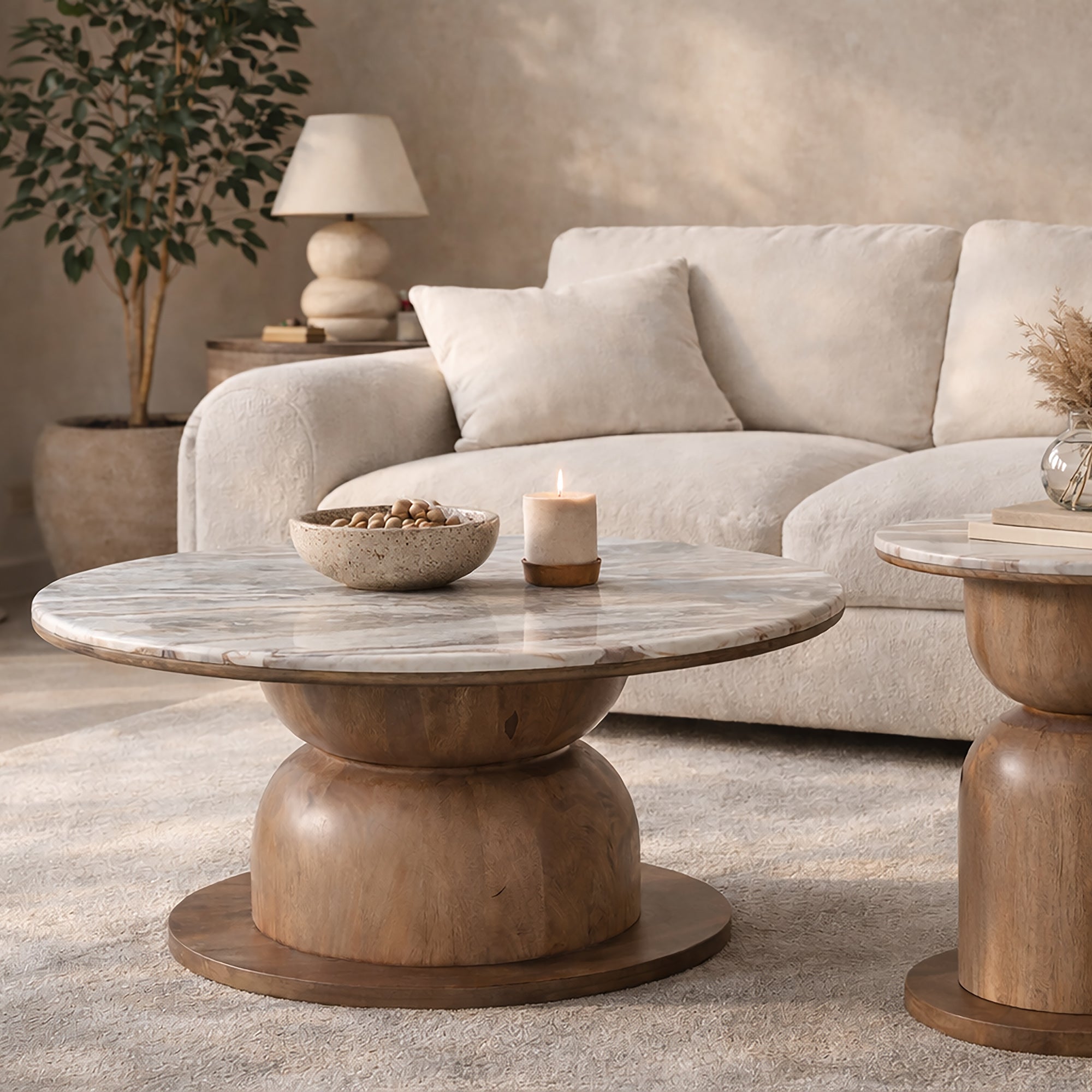 MARTINA-COFFEE TABLE-WALNUT