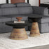 BODEN COFFEE TABLE SET IN BLACK WITH WALNUT - 2PC