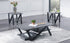 IF-3501 - 3Pc Coffee Tables Set - Grey Wood Top Black Legs