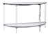 MZ-3656-05 Console Table, Half Moon Shape, Transparent Acrylic Frame, Modern Design, Glass Top