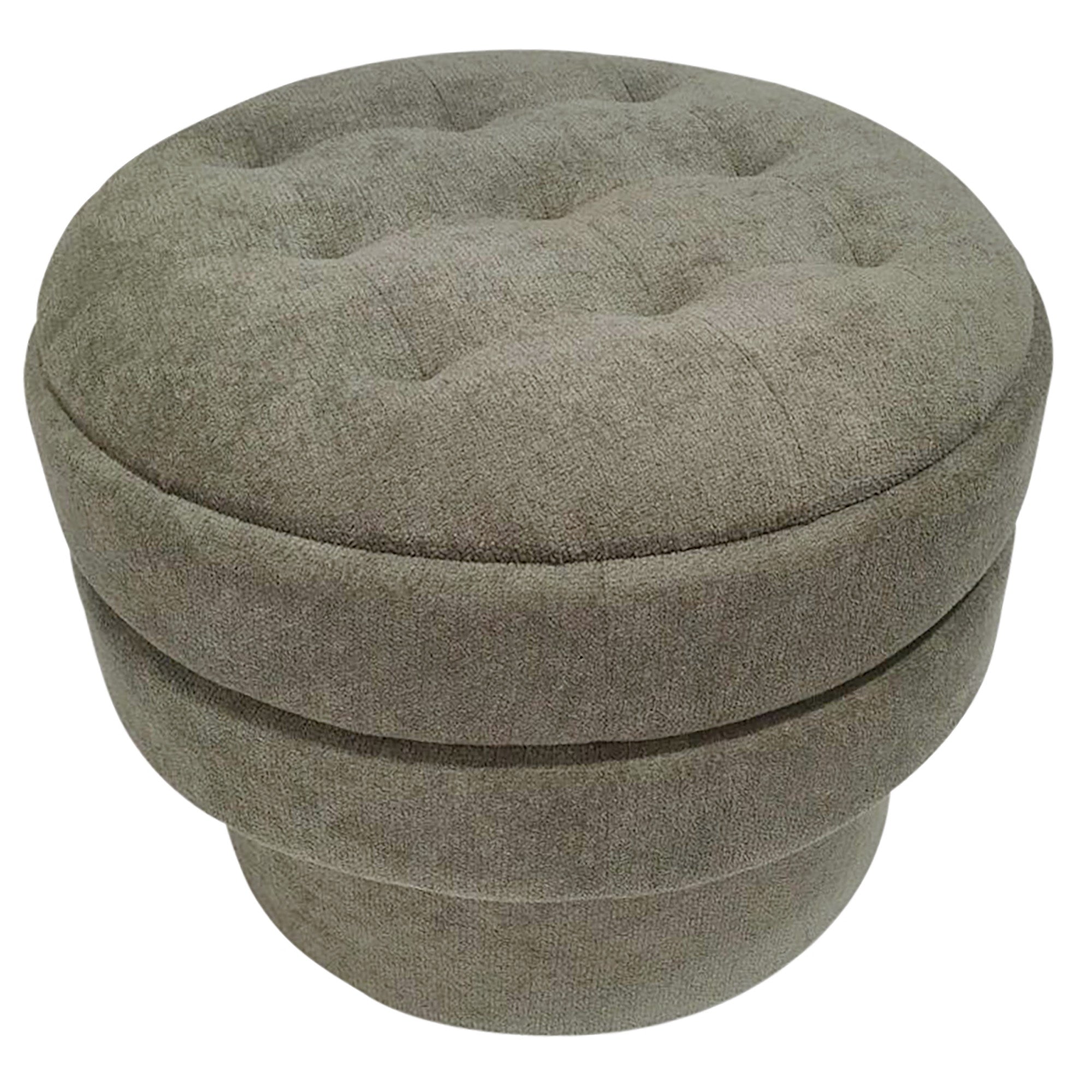 KEPLER-ROUND STORAGE OTTOMAN-MOSS