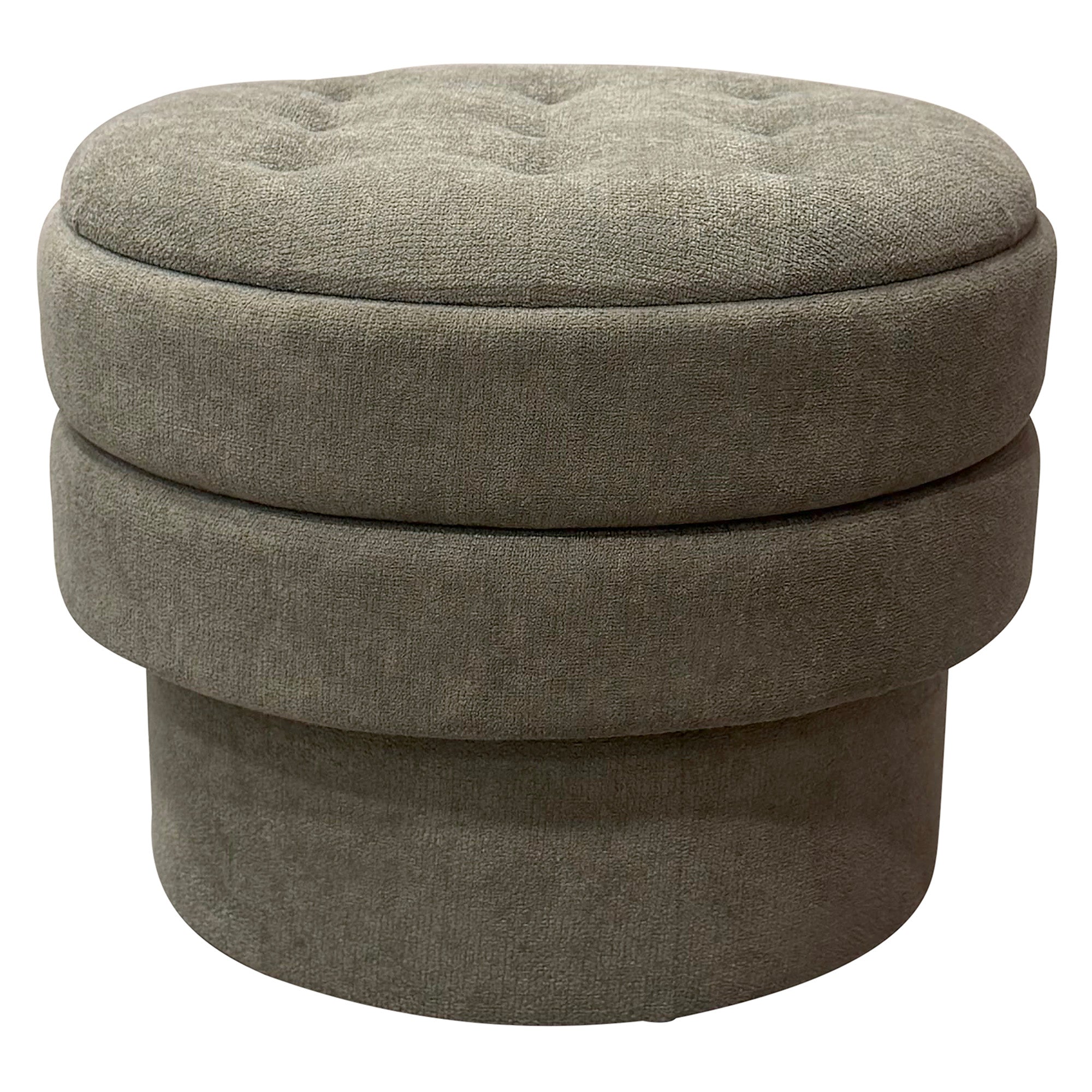 KEPLER-ROUND STORAGE OTTOMAN-MOSS