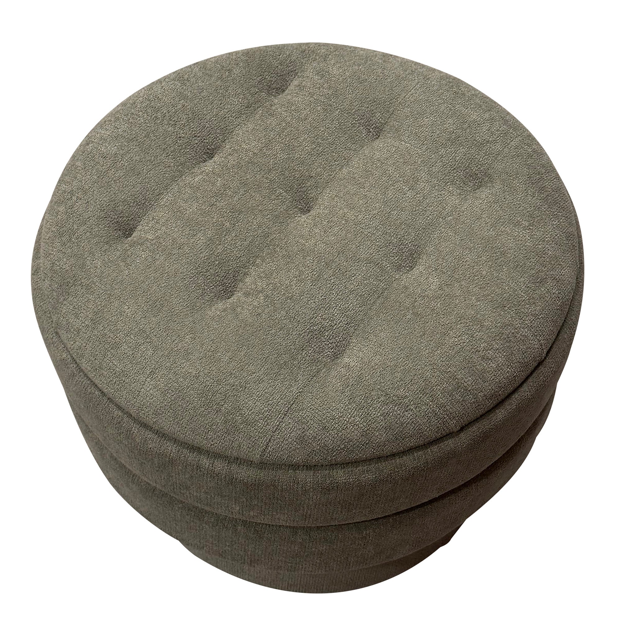 KEPLER-ROUND STORAGE OTTOMAN-MOSS