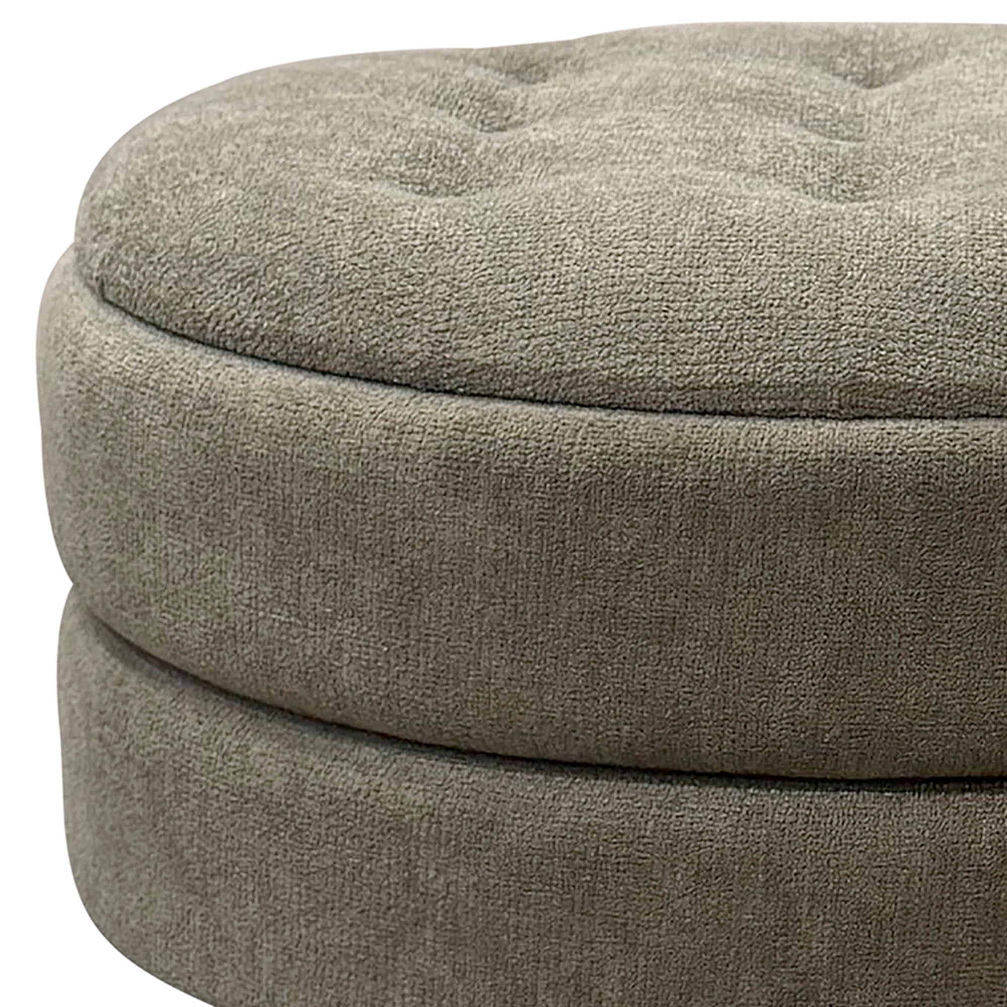 KEPLER-ROUND STORAGE OTTOMAN-MOSS